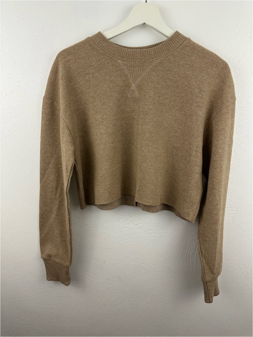 Zara Cropped Crew Neck Sweatshirt Women's Size S